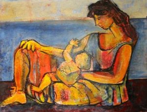 Salazar Mart�nez - Madre con ni�o III