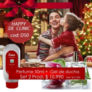 Oferta#9/Set Happy de Clinic D50/ 1 perfume 50ml+1 gel de ducha