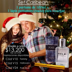 Oferta# 10/Set Caribean/ 1 Perf. 100ml + lapiz perfumero (vacio)