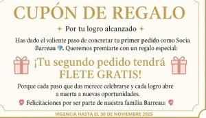 CUPON ENVIO GRATIS X SEGUNDO PEDIDO