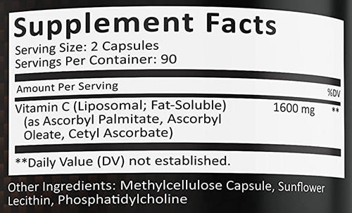 Vitamina C Liposomal 180 Cápsulas
