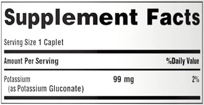 Potasio 99 mg 100 tab