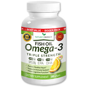Omega-3 Triple Fuerza 2400 mg 180 Softgels