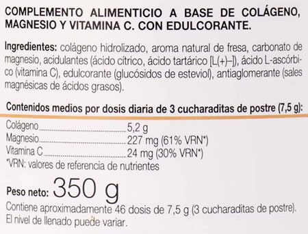 Colágeno con Magnesio y Vitamina C en Polvo 350 g