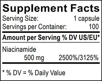 Niacinamida 500 mg 100 Cpsulas