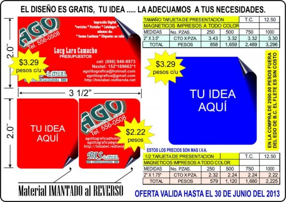 Magnticos y Etiquetas Especiales