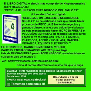 Libro digital o  ebook Reciclaje un excelente negocio del siglo 21