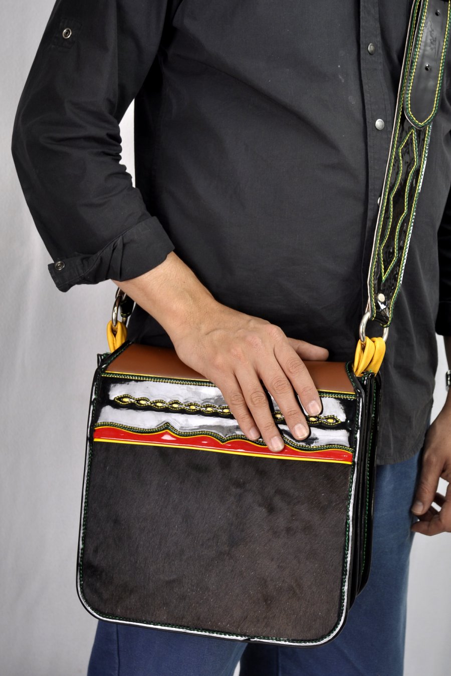 Bolso Carriel para Caballero SIN TAPA Marca DS ESTILO Original - CapriXos