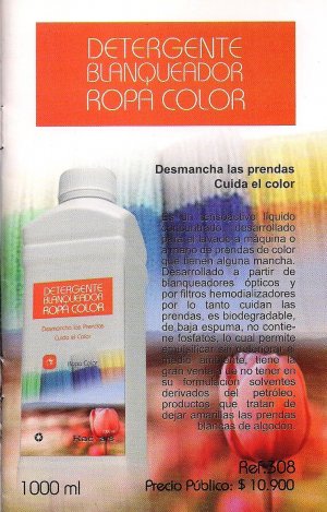 DETERGENTE BLANQUEADOR ROPA COLOR