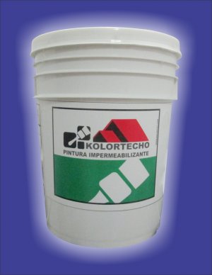 PINTURA IMPERMEABILIZANTE KOLORTECHO ROJA y VERDE PAILA DE 5 GAL
