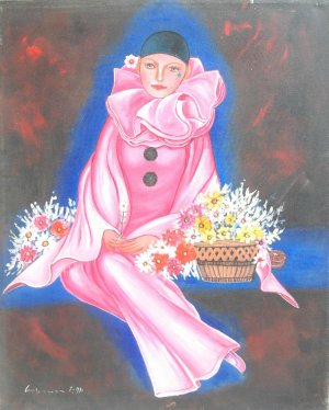 Guzmn-Mujer con flores