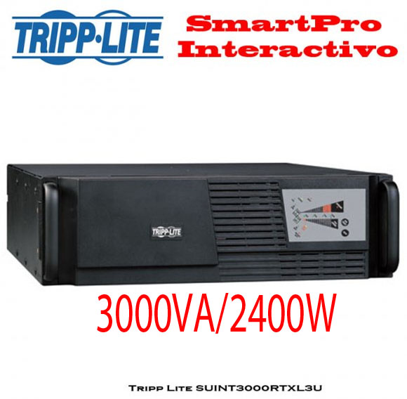 TRIPP LITE SUINT3000RTXL3U, UPS en lnea doble conversin 3000VA/2400W 200-240V 5-14min 8S-C13 & 2S-C19, rack 3U o torre
