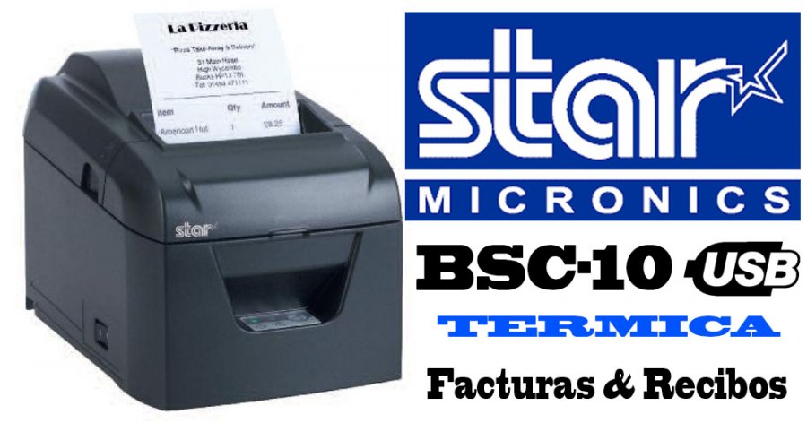 Negocio en Linea Cel.:591-78512314 591-75665856 Bolivia: Star Micronics  BSC10, Impresora Térmica, Para tickects o facturas, Lista para Imprimir  Facturas con Código QR, Velocidad de Impresión 250 mm/seg, Bajo costo y  alta calidad,