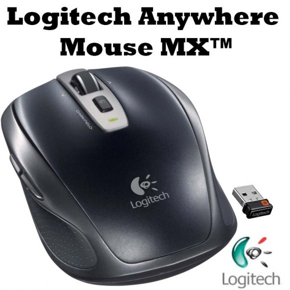 Logitech Mouse Anywhere 910003259, casi cualquier superficie con Logitech Darkfield Laser Tracking, ergonmico compacto-Desplazamiento supet rpido-Botones para el pulgar integrados, Tecnologa inalmbrica avanzada de 2,4 GHz de Logitech