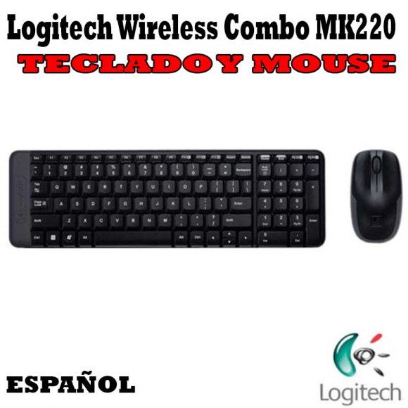 Logitech Wireless Combo MK220 920004430, Teclado y Mouse, Diseo elegante y minimalista, Este pequeo teclado tiene todas las teclas estndar, con lo que ahorrar espacio sin que le falte nada. Teclado cmodo, mouse cmodo, inalmbrica 2,4 GHz