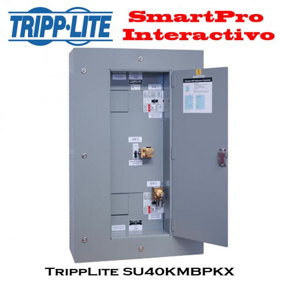 TrippLite SU40KMBPKX, Panel de derivacin de mantenimiento con 3 disyuntores, Permite la derivacin de mantenimiento del UPS de Tripp Lite SU40KX