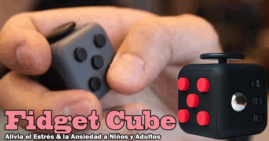 Cubo Fidget Cube Anti Estres Ansiedad 6 En 1 Azul Y