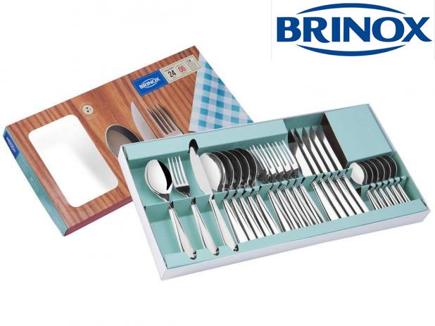 Juego de Cubiertos de Acero Inoxidable BRINOX x 36 Piezas Línea Milano