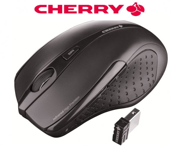 Cherry Mouse Inalmbrico MW3000, Mouse inalmbrico robusto y de alto rendimiento de 2,4 GHz con nano receptor USB que ahorra energa, Engomado antideslizante lateral, 1000/1750 dpi, inalmbrica de 2,4 GHz casi sin interferencias alcance de hasta 5m.
