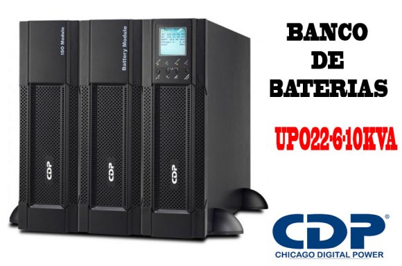 CDP UPO22-610BC40-79, Banco de bateras externo para UPS Online UPO22-6-10KVA, Prolonga tiempo de respaldo, Conexin de hasta 3 unidades en serie, Soporta hasta 40 bateras