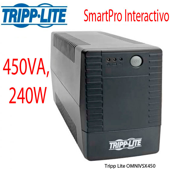Tripp Lite OMNIVSX450, UPS  Interactivo, Tomacorrientes C13 (4) - 230V, 450VA, 240W, Diseo Ultra-Compacto