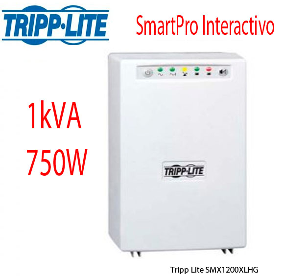Tripp Lite SMX1200XLHG, UPS SmartPro Interactivo de Grado Mdico en Torre 230V 1kVA 750W con 6 Tomacorrientes, Aislamiento Completo, Autonoma Ampliable