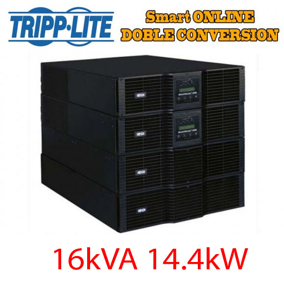 Tripp Lite SU16KRTHW, UPS SmartOnline de Doble Conversin de 200V / 240V 16kVA 14.4kW, N+1, 12U, Ranura para Tarjeta de Red, DB9, Switch de Derivacin, Instalacin Elctrica Permanente