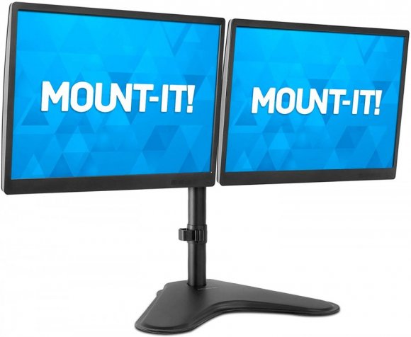 Manhattan 461559, Soporte para dos monitor, colocacin sobre el escritorio, movimiento con brazos de doble articulaci Soporta dos monitores LCD de 13 a 32, hasta 8 kg, negro