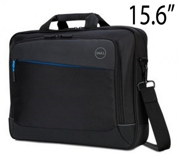 Dell Maletin 15.6 PO-BC-15-20, Maletin Color Negro para laptops hasta 15.6, 16.7x3.3x12.8, Peso 34.71 oz, Resistente al agua, correa de hombro ajustable y Acolchada, empuadura acolchada, Correa de transporte Empuadura