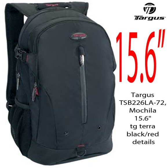 Targus TSB226LA-72, Mochila 15.6 tg terra black/red details