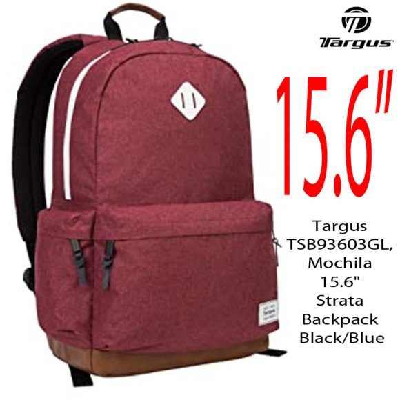 Targus TSB93603GL, Mochila 15.6 Strata Backpack Black/Blue
