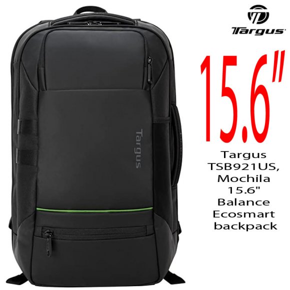 Targus TSB921US, Mochila 15.6 Balance Ecosmart backpack