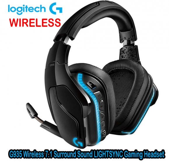 Logitech G935 981000742 Wireless 7.1 Surround Sound LIGHTSYNC Gaming Headset. CIENCIA SONORA SUPERIOR. La tecnologa de audio ms avanzada ofrece la experiencia snica inalmbrica definitiva.