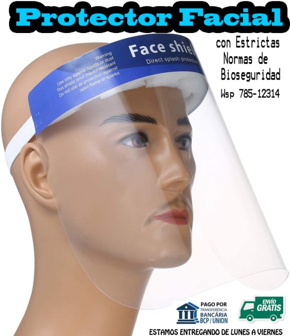 Protector Facial Profesional de Alto Nivel de Bioseguridad Médico (Precio por una Docena)