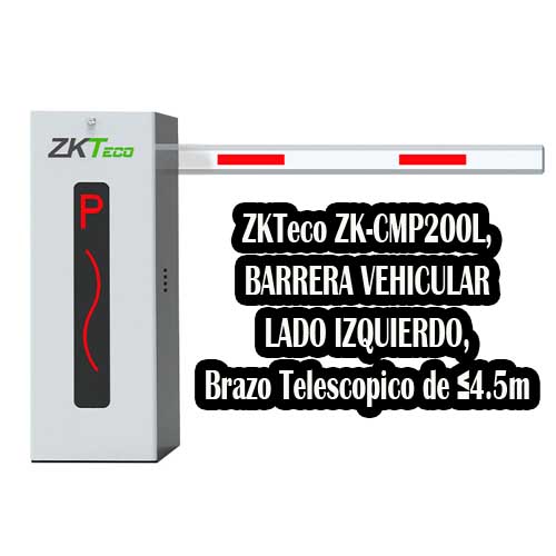 ZKTeco ZK-CMP200L, BARRERA VEHICULAR LADO IZQUIERDO, Brazo Telescopico de ≤4.5m