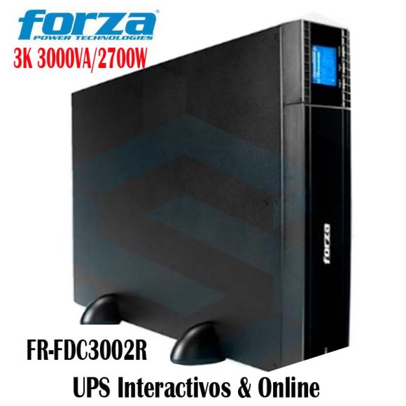 FORZA FR-FDC3002R, UPS Interactivos & Online, UPS ONLINE 3K 3000VA/2700W 220V, 6 SALIDAS, UPS EN LNEA MONTAJE EN RACK / TORRE, Comunicacin USB/SNMP/RS232