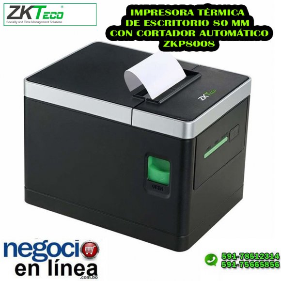 Negocio En Linea Cel591 78512314 591 75665856 Bolivia Zkteco Zkp8008 Impresora TÉrmica De 6994
