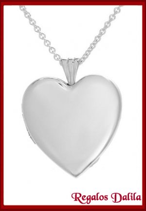 Relicario de Plata Doble Corazón