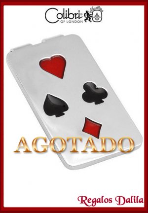 Sujeta Dinero con Esmaltado Póker