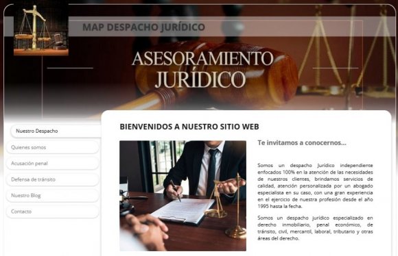 Sitio web para abogado